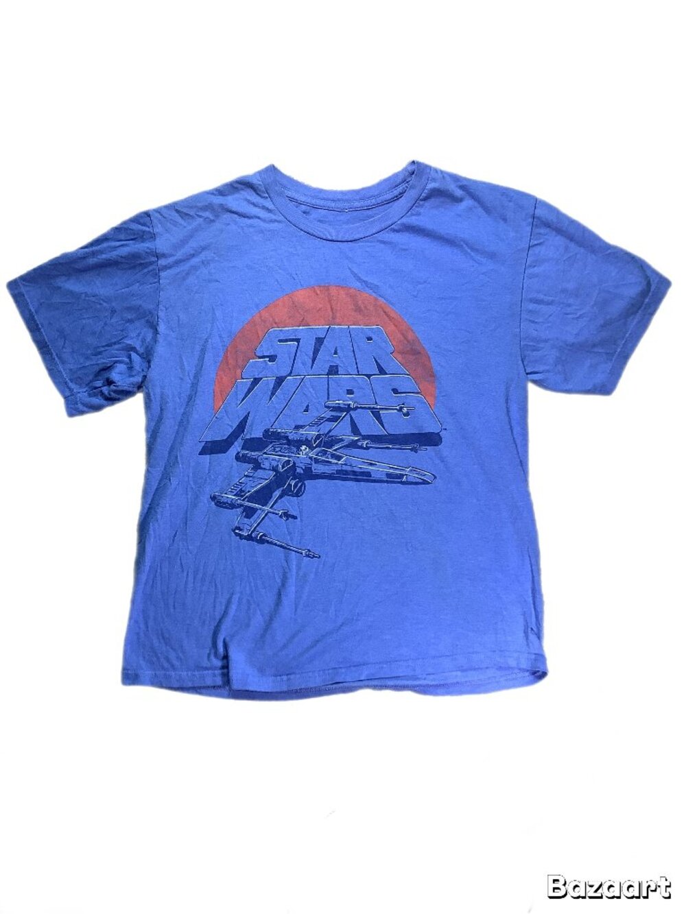 Star Wars Vintage Inspired X-Wing Fighter Graphic T-Shirt Men’s M Blue
